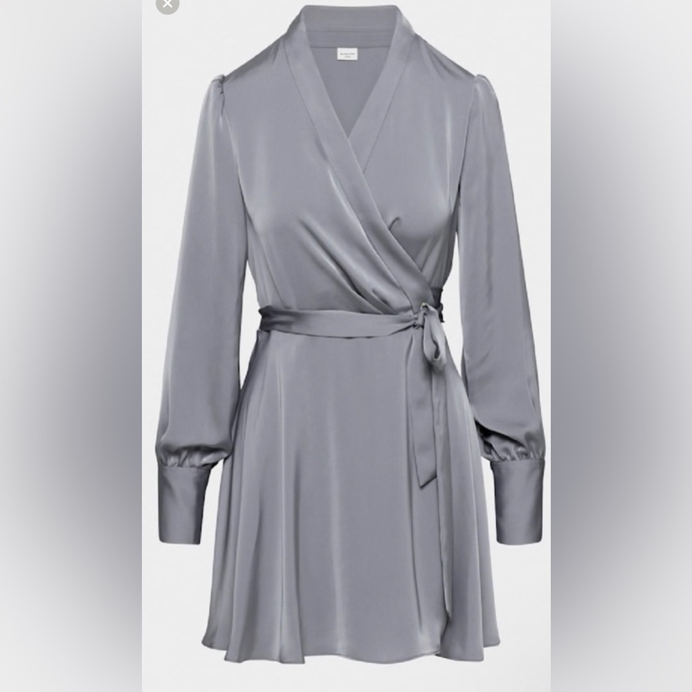 Aritzia Mini Hyde dress in silver blue size M